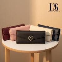ราคา ดีเอส กระเป๋าสตางค์ใบยาวผู้หญิงมินิมอลพร้อมคําสําเนียงรักวัสดุหนังสังเคราะห์หรูหรา ส19 089 (54712794254)