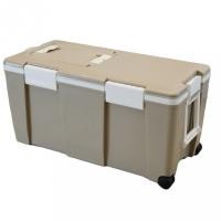 ราคา pw639shop EVEREST COOLER BOX ถังแช่อเนกประสงค์ 55 ลิตร มีล้อลาก สีเบจ (24921611726)