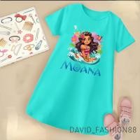 ราคา MOANA MOTIF CHILDRENS DRESS, SHORT SLEEVES DRESS AGED 2-15 ปี (51415050465)
