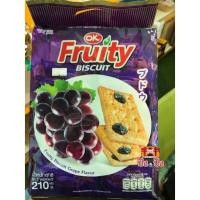 ราคา ขนมปังอบกรอบ หน้าองุ่น OK Fruity Biscuit (11911747243)