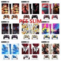 ราคา 50 สีสติกเกอร์ผิวใช้งานร่วมกับ Sony Playstation 5 Slim Disc & Digital Edition ไวนิล Decal รูปแบบชุดฟิล์มป้องกันสําหรับ PS5 Slim คอนโซลและ 2 ชิ้น Controller (47462733459)