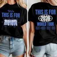 ราคา เสื้อยืด Twice This Is for World Tour เสื้อ Twice World Tour 2026 เสื้อยืดโอเวอร์ไซส์ผ้าฝ้ายสำหรับผู้ชายและผู้หญิง สไตล์ (45663460076)