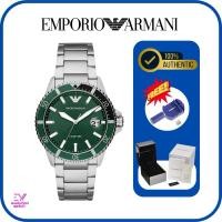 ราคา นาฬิกาข้อมือผู้ชาย EMPORIO ARMANI รุ่น AR11338 Three Hand Green Dial Silver Steel Strap ของแท้100% ประกัน 2 ปี (25837420956)