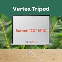 ราคา Vertex Tripod Screen 120 นิ้ว 16:10 จอโปรเจคเตอร์ รุ่น จอขาตั้ง (102 x 63 inch) (259 x 161 cm) จอม้วนเก็บอัตโนมัติ (40559405548)