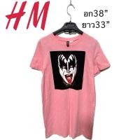 ราคา ยส70 มือสอง เสื้อยืดตัวยาว ชุดสีชมพู H&M Kiss Gene Simmons Kiss KISS 2017 เสื้อยืด Gene Simmons วงดนตรี เสื้อวง (27580847739)