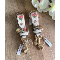 ราคา พร้อมส่ง แท้ % New Coach พวงกุญแจ Coach Trigger Snap Bag Charm With Strawberry Print Chalk Style No. CB613 (11797187079)