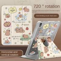 ราคา [iPad Air 5] เคส ลายการ์ตูนหมี McDonnell หมุนได้ 360 องศา กันกระแทก สําหรับ iPad gen9 gen8 gen7 10.2 2017 2018 Air4 10.9 Pro11 2020 2021 (24266116601)