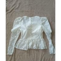 ราคา เสื้อลูกไม้ไฮโซ แขนหมูแฮม กระดุมแถว (24197337585)