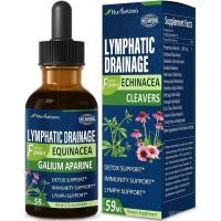 ราคา Cleavers หยดระบายน้ําน้ําเหลืองสําหรับระบบ Lymph Detox Cleanse, Lymphedema อาหารเสริมสูตร w/Echinacea, Cats Claw, Red Clover Extract Tincture ใช้กับนวด Lymph (50909952024)