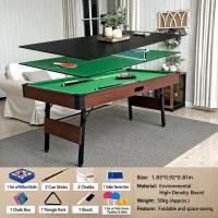 ราคา โต๊ะสนุ๊กเกอร์ โต๊ะพลู Billiard Pool ขาพับได้ บิลเลียด 6ฟุต 3 in 1（โปรโมชั่น） (48258021362)