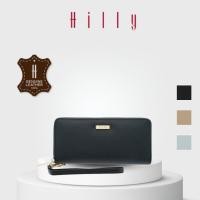 ราคา Hilly Leather Fiona Long Zip Wallet Women Long Wallet Long Wallet Dompet Panjang Wanita Kangaroo Wallet (57960446706)