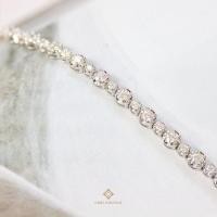 ราคา Gems Heritage : สร้อยข้อมือ เพชรเม็ดเดี่ยว รอบข้อมือ เรือน 18k ทองคำขาว (BLWG56) (51361018853)