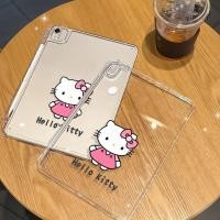 ราคา Ipad9 เคสป้องกัน 9/10/11 รุ่นอะคริลิค mini7 โปร่งใส air8/7 ฐานเดียวกระโปรงสีชมพู Hello Kitty 32 ซม. (50160179300)