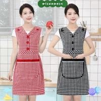 ราคา เหงื่อ ผู้หญิงเสื้อกั๊กผ้ากันเปื้อน,ลายสก๊อตแบบปุ่มด้านหน้าลายสก๊อตทํางานผ้ากันเปื้อน, โวลต์ คอระบายอากาศแขนกุดครัวทําอาหารในครัวเร (54664611374)