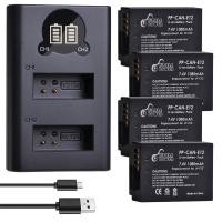 ราคา LP-E12 Battery for Canon EOS M M10 M50 M100 100D Kiss X7 Rebel SL1, USB Charger for LPE12 NRKX (20029149153)