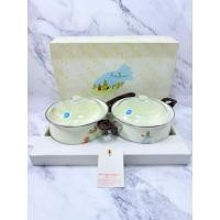 ราคา Family Bunny Ejiri Sankoware ชุดหม้อเคลือบอีนาเมล 2 ชิ้น ขนาด 16 ซม. (N 2475 ใหม่พร้อมกล่อง) (46157716345)