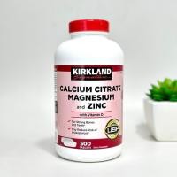 ราคา Kirkland Signature Calcium Citrate Magnesium and Zinc 500 Tablets (ขวดใหญ่สีแดง) (40075443165)