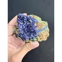 ราคา [เกรดสะสมก้อนใหญ่] อะซูไรต์ มาลาไคต์ (Azurite Malachite) ผลึกน้ำเงินตัดเขียว น้ำหนัก 287.5g หินเปิดตาที่สาม เสริมปัญญา (57156934485)