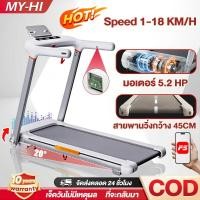 ราคา 【MY-HI】ลู่วิ่งไฟฟ้า U2 ลู่วิ่ง พับได้ มอเตอร์ 5.2HP ปรับความชันไฟฟ้า 20 ระดับ วัดอัตราหัวใจแบบพัลส์ที่มือจับ (56255713449)