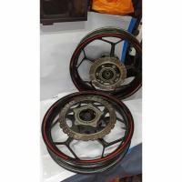ราคา ล้อหน้า ล้อหลัง kawasaki ninja300 z300 z250 ninja250 สินค้าใช้งานแล้วสภาพดี แยกขาย พร้อมจานเบรค (29857214004)