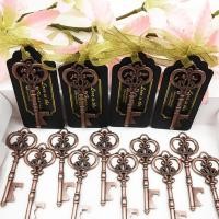 ราคา เมี้ยน ที่เปิดขวดสไตล์ย้อนยุคโลหะผสมสังกะสีรูปกุญแจเครื่องมือเปิดแต่งงาน(ทองแดงสีแดง50ชิ้น) (53912014758)