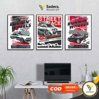 ราคา Aesthetic Sport Car Frame Poster ขนาด 30x40 Cm | กรอบบล็อกตกแต่งผนังสุนทรียศาสตร์ (45452187550)