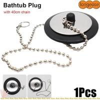 ราคา LONGE 1 ชิ้น Tub Stopper, ยาง Universal Bath Tub Drain, ทนทานพร้อมโซ่ซิลิโคนแขวนแหวนอ่างอาบน้ําปลั๊กอ่างอาบน้ําอุปกรณ์เสริม (52663590254)
