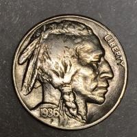 ราคา เหรียญ US 5 เซนต์ ปี 1936(พ.ศ.2479) มิ้นท์ S ผลิตที่โรงกษาปณ์ ซานฟรานซิสโก (4140810069)