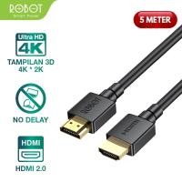 ราคา ROBOT สาย HDMI 4K LENGTH 5M 2M 3M 1.5M 8M 10M สําหรับ PC MONITOR TV LAPTOP LCD PROJECTOR 3D ROUND CABLE RFH03 RFH05 RFH015 RFH08 RFH10 (56010822732)