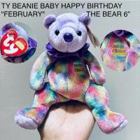 ราคา #ตุ๊กตา #หมี #มีเม็ดถ่วง #6นิ้ว TY BEANIE BABY HAPPY BIRTHDAY FEBRUARY THE BEAR #หายาก #งานสวยมากๆ #ป้ายห้อย ทีวาย 4/67 (24526931352)