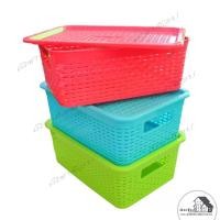 ราคา พร้อมส่งตะกร้าลายหวาย,ตะกร้าฝาปิด,ตะกร้า,ตระกร้า,กล่องฝาปิด (1423221087)
