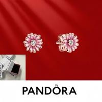 ราคา เครื่องประดับเงินแท้ Pandora S925 (พร้อมกล่องบรรจุภัณฑ์) ต่างหูสตั๊ดดอกไม้เดซี่สีชมพู 288773ค01 (50863966385)