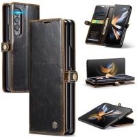 ราคา กระเป๋าสตางค์หนังเคสโทรศัพท์สําหรับ Samsung Galaxy Z พับ 4 พับ 3 Zfold4 การ์ดกระเป๋าสําหรับ Fold4 Fold3 5G (40815835636)