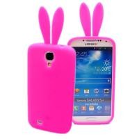 ราคา สําหรับSamsung Galaxy S4 I9500 S3 I9300 S5 I9600 Ace S5830 2 I8160 Mini S6500 S Advance I9070 iPhone 4 4S 5 5Sกระต่ายน่ารักกระต่ายหูซิลิโคนRose-สีแดงนุ่มเคสโทรศัพท์ (49010458357)