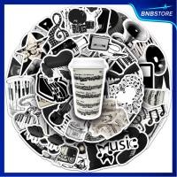 ราคา ส่งจากไทย 50แบบ Sticker ขาวดำ เครื่องดนตรี กีตาร์ เปียโน Black White Music Notes Instrument (55501269851)