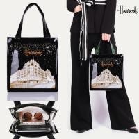 ราคา Harrods London Top-handle Shopping Bag กระเป๋า Shopping แบรนด์ดังจากอังกฤษ วัสดุ PVC+Polyester 100% (5378867722)