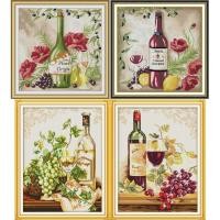 ราคา ชุดปักครอสติชพิมพ์ลาย ผลไม้ ไวน์ ดอกไม้ (Wine and fruit cross stitch kit) (9638601772)