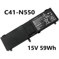 ราคา C41-N550 15V 59Wh แบตเตอรี่แล็ปท็อปสําหรับ ASUS N550 N550J N550JA N550JV N550JK Q550L Q550LF G550 N550X47JV-SL G550JK Series (40631677185)