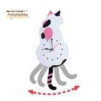 ราคา [fsfejhbjqq]นาฬิกาแขวนลูกตุ้มสีขาว-แมว,นาฬิกาแมว,นาฬิกาแมวที่มีการย้ายหาง,แกว่งแมว,นาฬิกาแขวนตลกแบบวิถีติดตั้งง่าย (46461617021)
