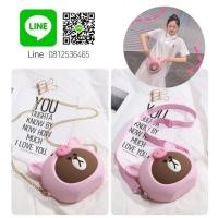 ราคา ใบใหญ่คุ้มๆกระเป๋าหมีบราวน์ รุ่นหมูชมพู (หมีบราวน์หัวหมูชมพู) (2326260480)