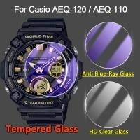ราคา 2/4/6 ชิ้นสําหรับ Casio AEQ-120 AEQ-110 สมาร์ทวอท์ช 2.5D Ultra Slim Clear/Anti สีม่วง 9H Tough กระจกนิรภัยป้องกันหน้าจอฟิล์ม (29837028935)
