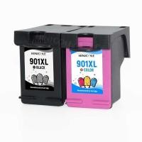 ราคา 2Black HINICOLE 1Color Ink Cartridge For Hp901 Ink Cartridge For HP 901Xl Officejet J4500 J4524 J45 (26500826023)