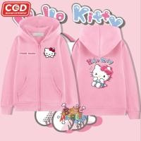 ราคา เสื้อฮู้ดมีซิปสําหรับเด็ก Hello Kitty / เสื้อแจ็คเก็ตซิป Hello Kitty (27175182616)