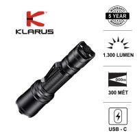 ราคา ไฟฉาย KLARUS XT11R ความสว่าง 1300 ลูเมน ช่วง 300 ม. ชาร์จ type C ถ่านชาร์จ 18650 2600mAh (42929441942)