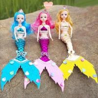 ราคา เวตโต ตุ๊กตานางเงือก 45 ซม. ตุ๊กตาเจ้าหญิงสีสันสวยงามของขวัญวันเกิดน่ารัก 11 ข้อต่อที่สามารถเคลื่อนย้ายเสื้อผ้าเปลี่ยนชุดตุ๊กตา บีเจดี (มีไฟและโ (49163277951)