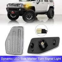 ราคา 2Pcs Canbus Front Fender LED Side Marker Lights For Hummer H3 2006-2010 Hummer H3T 2009-2010 Access (57565043435)
