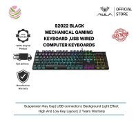 ราคา AULA S2022 Black Mechanical Gaming Keyboard Blue Switch,Full Size USB Wired Computer Keyboards (49715073341)