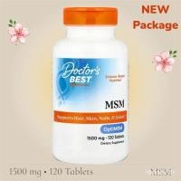 ราคา พร้อมส่ง (แพ็คเกจใหม่) Doctors Best, MSM with OptiMSM, 1500 mg, 120 Tablets - สินค้านําเข้าของแท้ เจเอ็นที (50064820903)