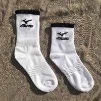 ราคา COMBO MIZUNO Socks สีขาวพร้อม BLACK EDGE Sports Mens and Womens High Collar and Mid Collar แฟชั่นสไตล์เกาหลี Unisex (43328924006)