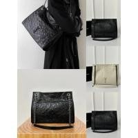 ราคา AINT LAURENT Saint LAURENT Hot niki shoppingbag Chain Bag Oil Wax Cross-body Straying Bag Pleated Real Cow Female Bag Shoulder Bag Shopping Bag Tote Bag Large Capacity Retro New Style Fashion Casual A